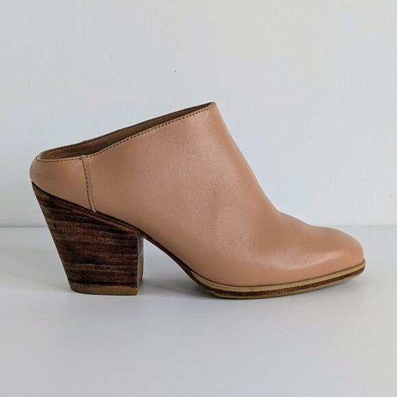 Rachel Comey Mars Mule 6 Nude Leather Block Heel Clog Minimalist - Picture 9 of 15